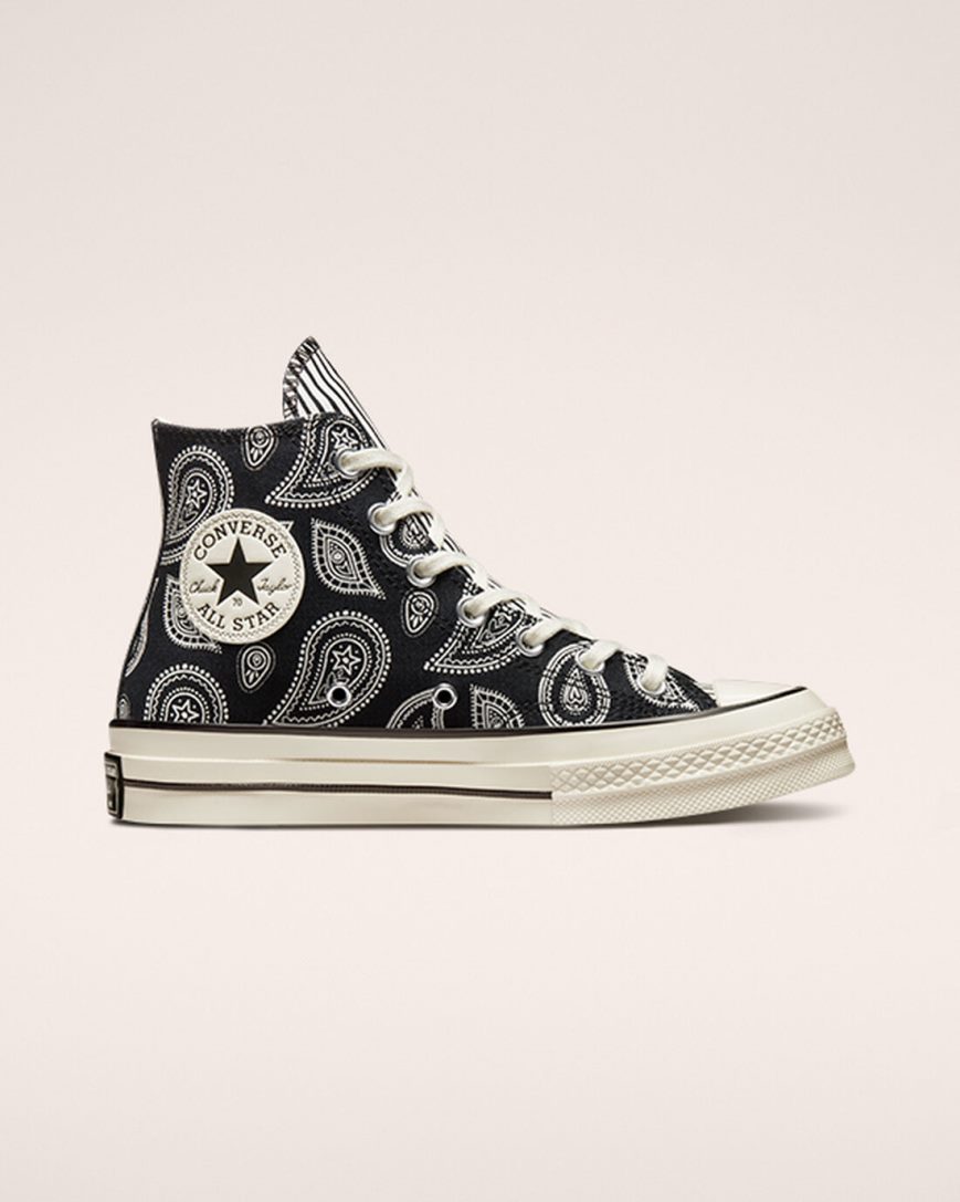 Dámské Boty Vysoké Converse Chuck 70 Paisley Černé | CZ LVOW35